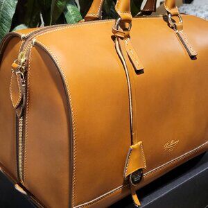 NEW BOLDRINI SELLERIA - Made in Italy 🇮🇹 genuine vacchetta leather handbag